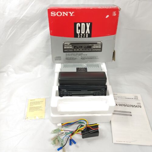 Sony CDX-5270 Car CD Player AM/ FM Radio Detachable Front 30W X4 - Tested
