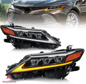 Fits 2018-2021 Toyota Camry Full LED Projector headlights Headlights Pair LH RH (For: 2021 Toyota Camry)