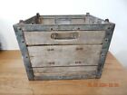 Vintage Golden Guernsey Dairy  WOOD AND WIRE Milk Crate WOODEN