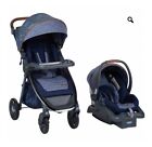 Monbebe Dash Travel System Stroller and Infant Car Seat, Boho Blue, HB2490BOHS