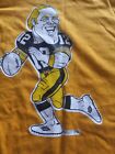 Vintage Terry Bradshaw Pittsburgh Steelers T Shirt Yellow NFL Single Stitch READ