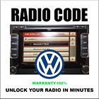 UNLOCK RADIO CODES RCD300  PIN DECODE STEREO RNS315 VOLKSWAGEN 299 FAST SERVICE