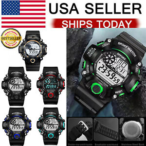 6 Color Men Military Sport Waterproof Digital Wrist Watch Quartz Wrist Date Army