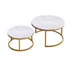Set of 2 Coffee Table Round Nesting Table Modern Accent Table End Table 31.5”