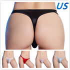 US Mens Sexy Pouch Thong Briefs Low Rise T-back G-string Sissy Panties Underwear