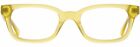 Alan J Collection AJ-100 C1 Yellow Square Eyeglasses Plastic Frame 50-20-145 USA