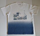 Uniqlo Great Wave UT Ukiyo-e Print Shirt (Size L )MFA Boston Edo Period Art Blue