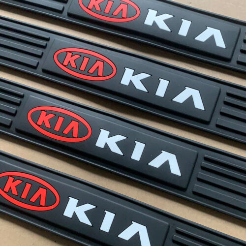 For Kia 4PCS Black Trim Rubber Car Door Scuff Sill Cover Panel Step Protectors (For: More than one vehicle)
