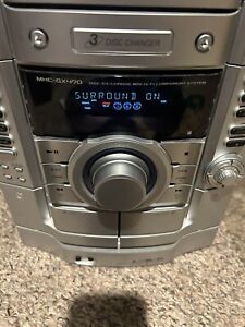 Sony HCD-GX470 3 CD Changer/Dual Deck Cassette Tape Radio Stereo Receiver VIDEO
