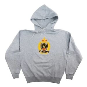 VAN JAC -Japan- Men's Sport's Gray Cotton Hoodie with Embroidered Crest (Size M)