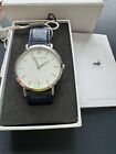 NEW WOMAN’s LARSSON & JENNINGS  SWISS MADE WATCH WITH BLUE LIZARD LEATHER BAND