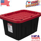 12 Gallon Snap Lid Stackable Plastic Storage Container Bin Box for Home Garage