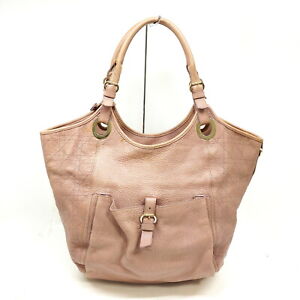 Christian Dior Hand Bag  Pink Leather 432373