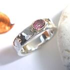 Beautiful Pink Rose Quartz Stone Ring 925 Silver Statement Ring All Size MK899