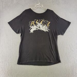 RVCA Shirt Mens 2XL XXL Black Skateboarding Casual T Shirt Short Sleeve