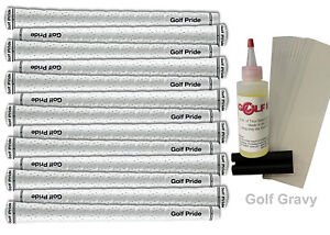 13 Golf Pride Tour Wrap 2G Standard .60 White 600R Golf Grips + FREE Kit