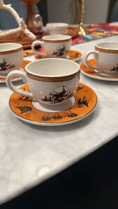 RARE Bethany Lowe Bruce Elsass Hobgoblins Halloween Cup & Saucer Sets Retired 4