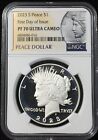 2023-S NGC PF70 PEACE Silver Dollar FIRST DAY ISSUE MILKY SPOTS #016