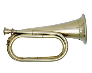 New Royal Brass Bugle Vintage Musical Instrument Military Trumpet.BB WITH CASE