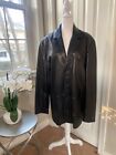 Reilly-Olmes Black Leather Blazer Jacket Size L