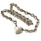 Tiffany & Co, Return to Tiffany Heart Tag Necklace Choker 925 Sterling Silver 16