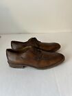 Alec Caso Genuine Deer Oxfords Shoes Men’s Size 12 Brown Pointed Toe Lace Up