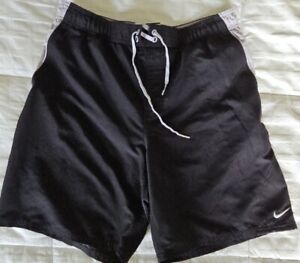 Nike Men’s Mesh Lined Black Gray Swim Trunks Bathing Suit Size Small 7