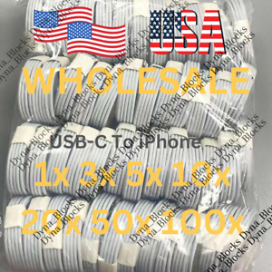 Wholesale Lot Fast Charger PD USB C/Type-C Cable For iPhone 14 13 12 11 XS XR 8