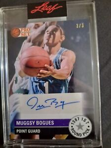 2021 Pro Set Muggsy Bogues Auto 3/3 1987 First round pick