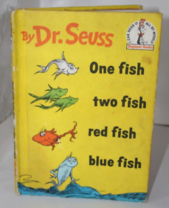 ONE FISH TWO FISH RED FISH BLUE FISH 1988 Ed HC Book by DR. SEUSS