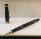 Luxury 163 Classique Series Bright Black+Gold Clip 0.7mm Rollerball Pen
