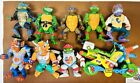 TMNT Lot of 8, Plus Free Motorcycle!  1990s Ninja Turtle Toy Figures Bundle