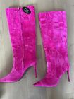 INC Women's Hot Pink Heeled Boots NWB Size 8