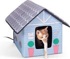 Heated Outdoor Cat House Warm Kitty Shelter 19