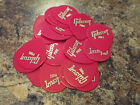 25 GIBSON GUITAR PICKS LATE 90'S  351 TEAR DROP TYPE IN RED PURE THIN .42 mm