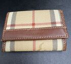 Burberry Haymarket Check Small Snap   Coin Purse Beige