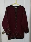 Dale of Norway Button Sweater Quality Pure Norwegian Wool Red Women’s XL