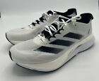 Adidas Adizero Boston 12 Marathon Running Shoe White Black ID4236 Men's Size 9