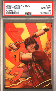 New Listing2023 Topps x J-Rod Mike Trout Anime Art #A5 PSA GEM MT 10
