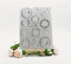 frame label flower vine clear stamps texture card clay FAST Free Ship