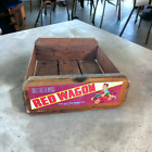 Vintage Red Wagon Royal Valley Fruit Growers Advertising Wood Shipping Box Crate