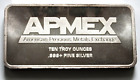 APMEX 10 oz. 99.9 Fine Silver Bar.
