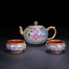 Chinese Yixing Zisha Clay Handmade Exquisite Teapot （一粒珠（珐琅彩描金）春宫图 底款：康熙御制）