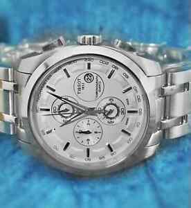 Tissot Classic Chronograph White Dial Silver Belt Men's Quartz Watch