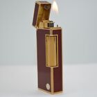 With D Mark Dunhill Lighter Gold/Red_Ultrasonic Cleaning_Fully Working Condition