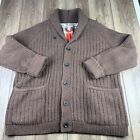 Duluth Trading Co Cardigan Sweater Alpaca Wool Shawl Flannel Lined Mens 2XL Tall
