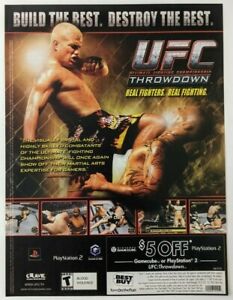 UFC Throwdown Coupon Best Buy Print Ad Game Poster Art PROMO Original PS2 GC