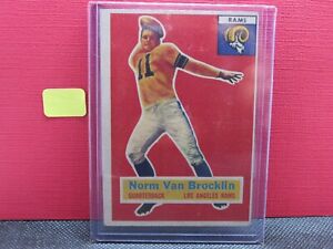 1956 NORM VAN BROCKLIN TOPPS FOOTBALL CARD # 6 L.A. RAMS