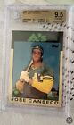 1986 Topps Traded TIFFANY Jose Canseco RC BGS 9.5 Extremely Rare Population 27