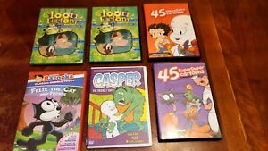 New ListingLot Of 6 Vintage Adult Cartoon DVDs Popeye Betty Boop Felix The CAT CASPER